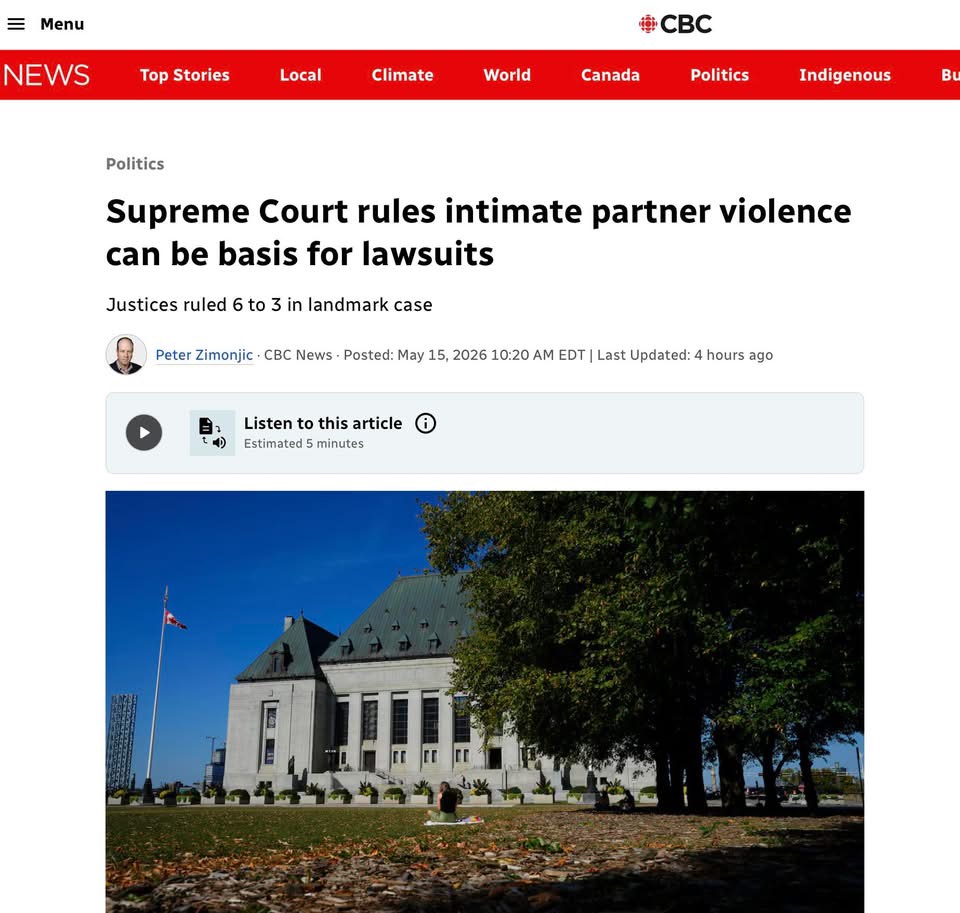 CBC article about a Supreme Court intimate partner violence ruling