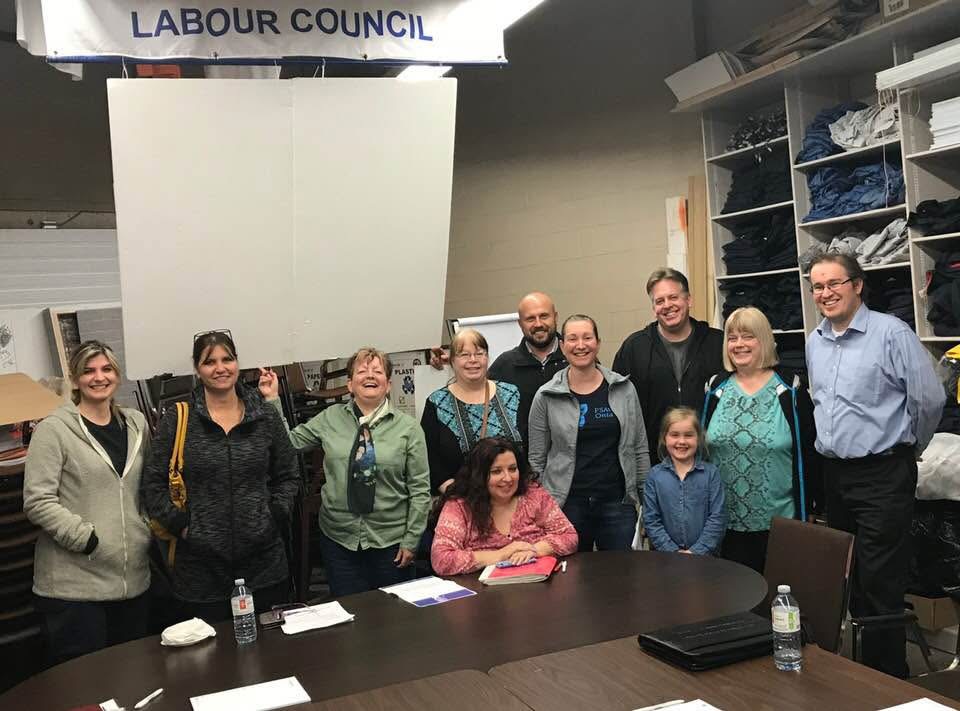 Members gathered at a labour council meeting